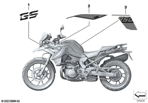 Stickers, Labels, Adhesive Film Strips for 2020 BMW-Motorrad F 850 GS #5