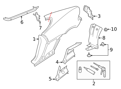 Quarter Panel & Components for 2022 Porsche 718 Spyder #4