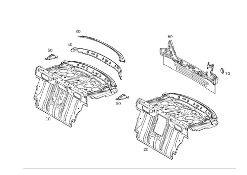 Rear End for 2000 Mercedes-Benz E 430 #1
