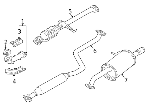 Exhaust Components for 1999 Mazda Protege #0