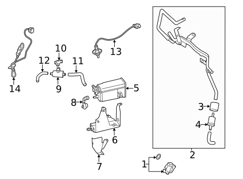 Emission Components for 2016 Mitsubishi Outlander #0