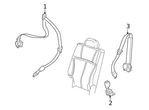 Seat Belt for 2009 Saab 9-7x #0