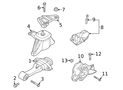 Engine & Trans Mounting for 2023 Hyundai Santa Cruz #0