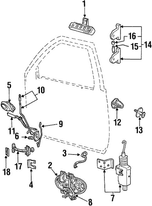 Front Door for 1996 Ford Taurus #1