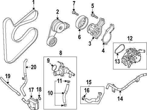 Water Pump for 2025 Hyundai Kona #0