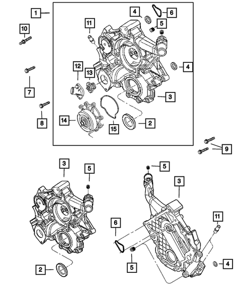 Timing Belt/Chain and Cover and Balance Shaft for 2010 Jeep Grand Cherokee #0