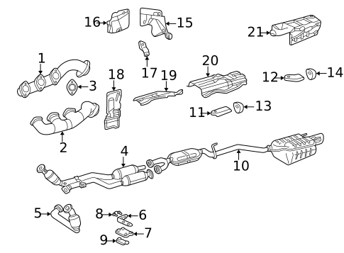 Exhaust Components for 2002 Mercedes-Benz CLK55 AMG #0