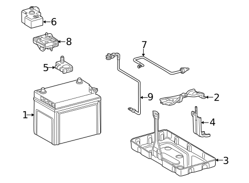 Battery for 2008 Lexus LS600h #4