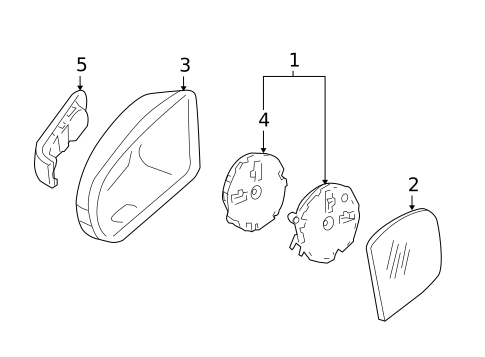 Outside Mirrors for 2009 Mercedes-Benz GL 450 #0