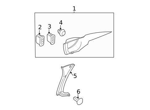 Interior Trim - Quarter Panels for 2004 Subaru Legacy #0