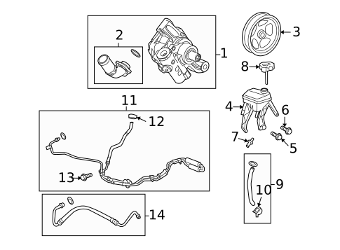 Pump & Hoses for 2009 Pontiac Torrent #0