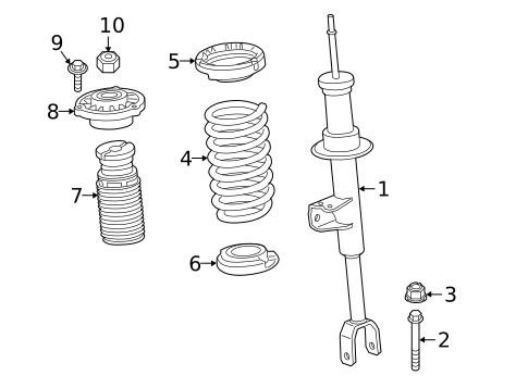 Struts & Components for 2021 BMW 530i #1