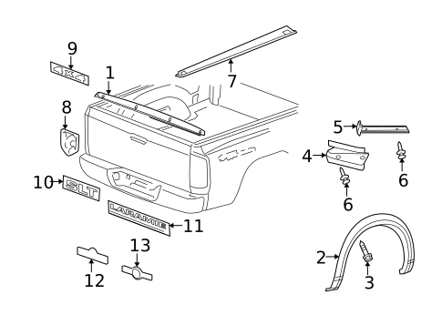 Exterior Trim - Pick UP Box for 2012 Ram 2500 #0