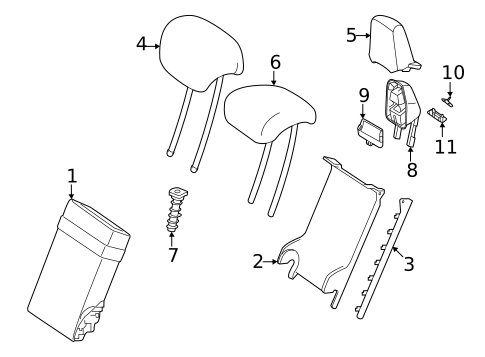 Rear Seat Components for 2021 Mercedes-Benz A35 AMG #3