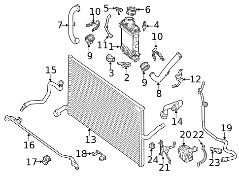 Intercooler for 2019 Mercedes-Benz SLC43 AMG #0