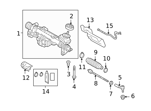 Steering Gear & Linkage for 2015 Volkswagen Golf #2