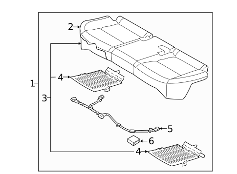 Rear Seat Components for 2016 Hyundai Tucson #1