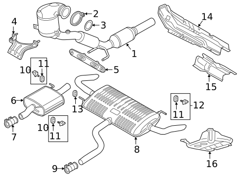 Exhaust Components for 2020 Volkswagen Atlas #0