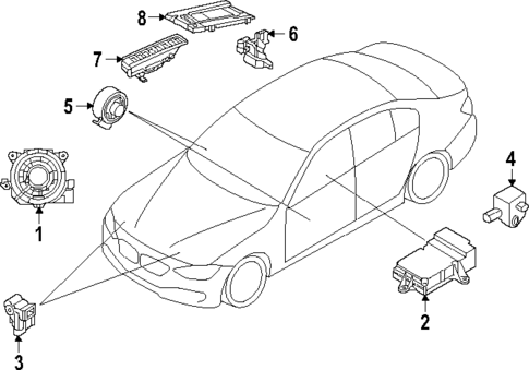 Air Bag Components for 2022 BMW 430i Gran Coupe #6