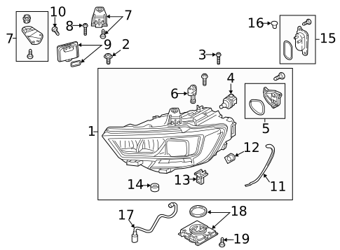 Headlamp Components for 2018 Audi A3 Quattro #2