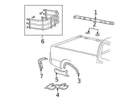 Exterior Trim - Pick UP Box for 2003 Ford F-150 #0