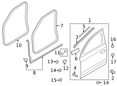 Door & Components for 2013 Audi A8 Quattro #0
