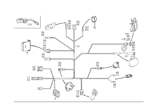 Door Cable Harnesses & Protective Hoses for 2002 Mercedes-Benz CLK430 #1