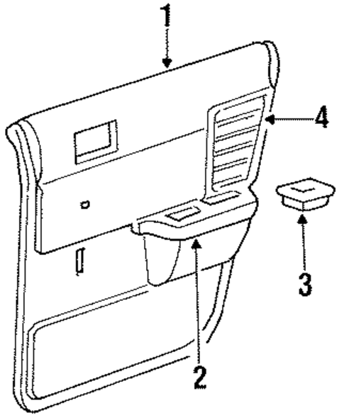 Interior Trim - Rear Door for 1991 Dodge Spirit #0