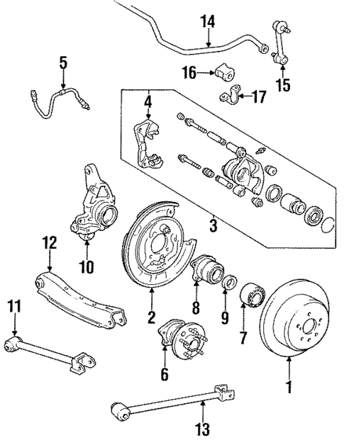 Rear Suspension for 1993 Toyota Celica #1
