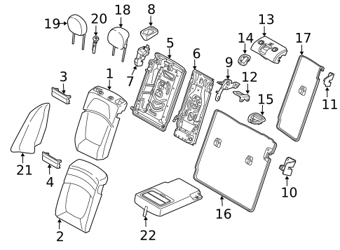 Rear Seat Components for 2019 Mini Cooper Clubman #0