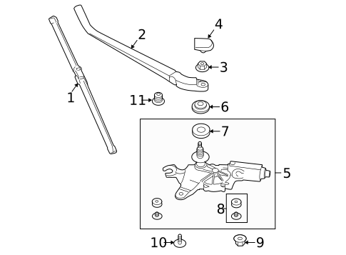 Rear Wiper Components for 2024 Porsche 718 Cayman #3