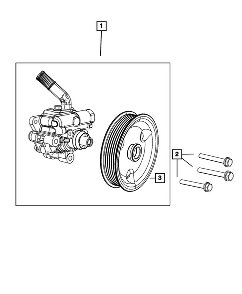 Power Steering Pump and Reservoir for 2013 Dodge Durango #0