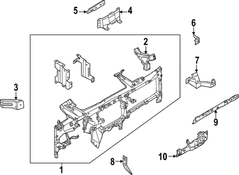 Instrument Panel Components for 2023 Ford F-150 Lightning #3