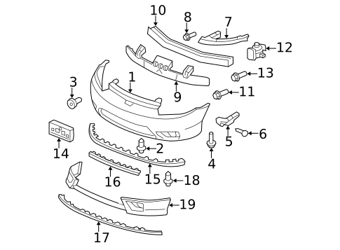 Bumper & Components - Front for 2008 Honda Civic #0