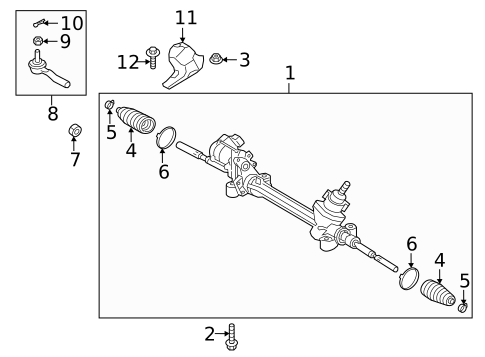 Steering Gear & Linkage for 2021 Toyota Avalon #0