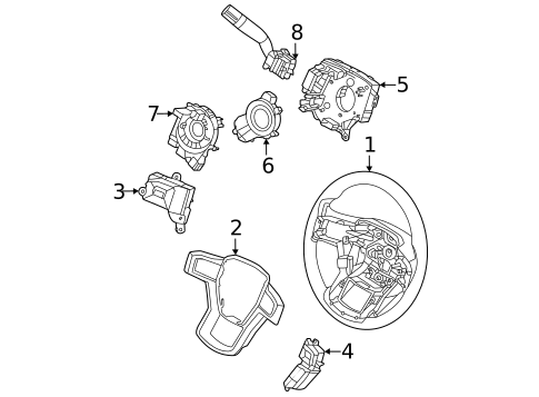 Steering Wheel & Trim for 2023 Ford E-350 Super Duty #0