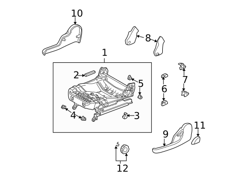 Tracks & Components for 2004 Pontiac Vibe #1