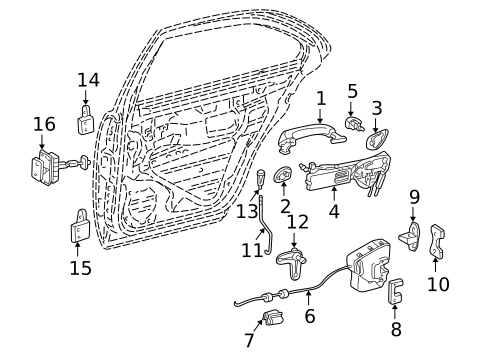 Lock & Hardware for 2006 Mercedes-Benz CLS55 AMG #3