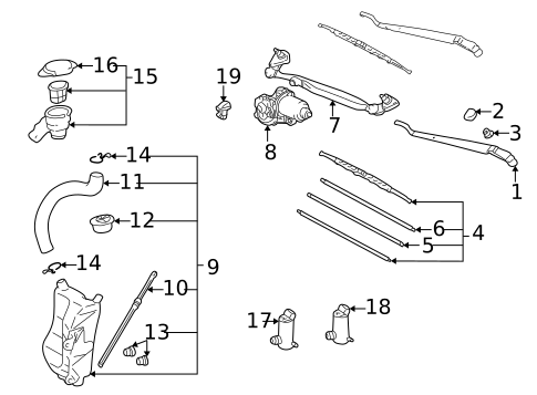 Wipers for 1997 Toyota RAV4 #0