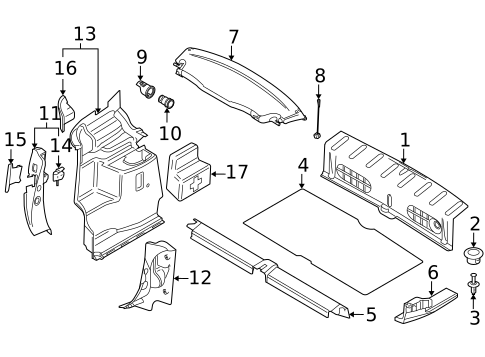 Interior Trim - Rear Body for 2005 Mini Cooper #0