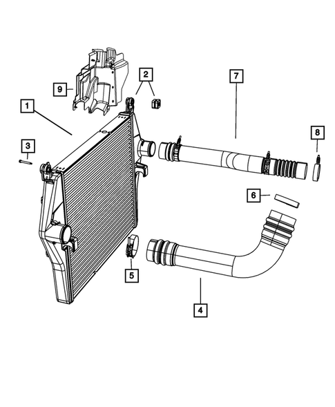 Radiator and Related Parts; Charge Air Cooler for 2008 Dodge Ram 3500 #3
