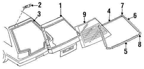 Exterior Trim - Lift Gate for 1990 Nissan Sentra #1