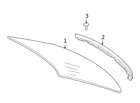 Glass & Hardware - Back for 2007 Mercedes-Benz CLK350 #0