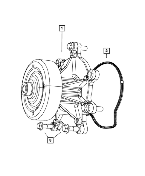 Water Pump and Related Parts for 2008 Chrysler Aspen #3