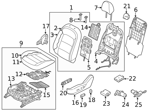 Driver Seat Components for 2017 Kia Forte5 #0