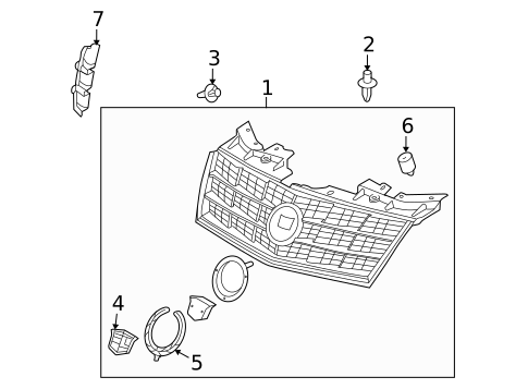 Grille & Components for 2009 Cadillac STS #2