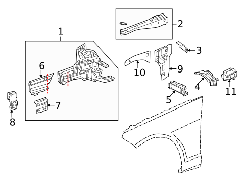 Structural Components & Rails for 2016 Mercedes-Benz E63 AMG S #0