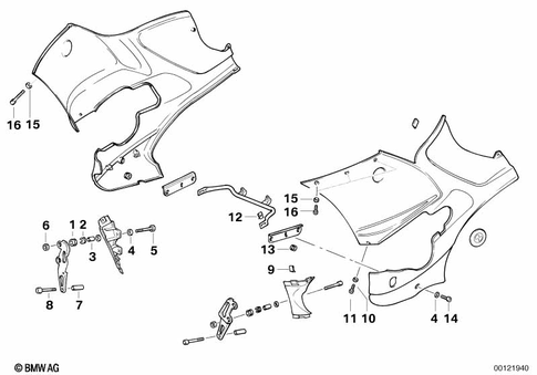 Motorcycle Trim Section, Windshield for 2002 BMW-Motorrad R 1150 RS #0