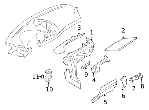 Glove Box for 2008 Mercedes-Benz E63 AMG #0