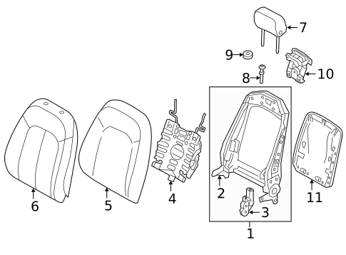Front Seat Components for 2022 Audi A6 Quattro #3